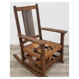 Vintage arts & crafts spindle back rocking chair