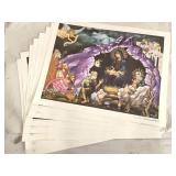 8 Vintage religious theme artist signed prints