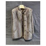 Vintage ladies Faux fur coat, some wear on the
