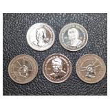 Ronald Reagan / Statue of Liberty silver-toned