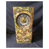 Vintage handpainted wood mantle clock