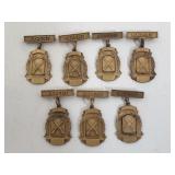 7 Sterling military marksman pins