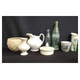 Box of glass, porcelain, and ceramic items