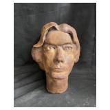 Vintage pottery bust sculpture 12"h x 7ï¿½l