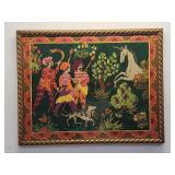 Vintage lithograph "Unicorn Hunt" hand signed