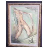Signed nude abstract painting