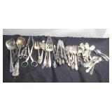 Group of assorted silver plate flatware