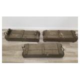 Group of 3 military crates