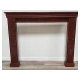 Vintage carved rosewood Asian fireplace