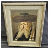 Jeno Gussich portrait of Rabbi oil painting
