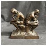 Vintage thinking man book end statues 6"