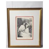 Antique hand signed Alex Cabanel print c1882