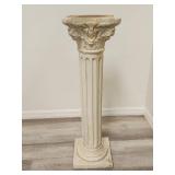 Vintage solid cement outdoor pedestal