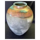 Vintage glazed ceramic planter
