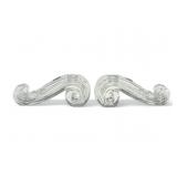 Lenox crystal candlestick holders, 6 1/2ï¿½ w.