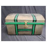 Vintage metal storage trunk