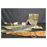 Group of vintage rifle bags