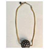 Vintage necklace with brass-star-inlaid