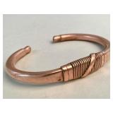 Vintage heavy hand-forged copper bracelet