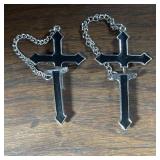 Cross sword earrings