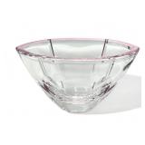 Pink Lenox crystal bowl, 4ï¿½ h. X 7ï¿½ w.