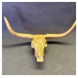 Brass longhorn steer skull