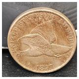 Rare 1857 Flying Eagle One Cent Penny Coin