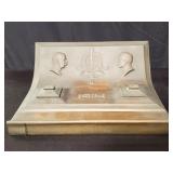 Signed bronze antique inkwell