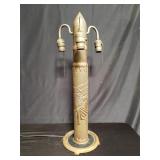 Vintage trench art table lamp