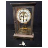Vintage brass regulator clock