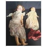 Pair of antique dolls