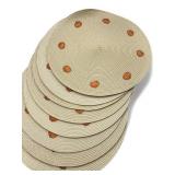 Set of 10 vintage round pumpkin placemats 14
