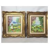 Hand painted enamel on copper Louis Cardin