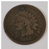 1865 Indian Head Penny Coin Fancy 5