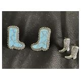 Costume boot earrings lot