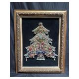 Mid century costume jewelry Christmas folk art