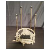 Vintage iron horse head shoe boot scraper and