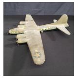 Vintage wood WWII  B17 airplane model