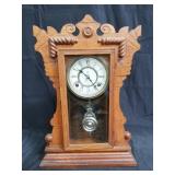 Wood shelf clock