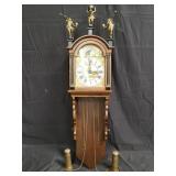 Wood wall clock with weights