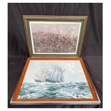 Pair of framed prints in a bundle