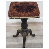 Vintage cast iron & wood stool