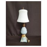Blue glass lamp