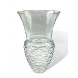 Waterford Crystal style flower vase, 11ï¿½ h.