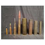 Group of large shell casings