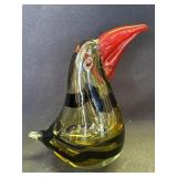 Vintage hand-blown art glass toucan