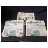 Group of vintage newspapers