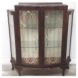Art Deco walnut display cabinet