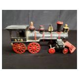 Vintage cast iron locomotive toy