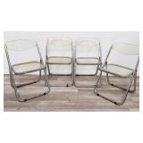 4 Italian acrylic / lucite folding chairs